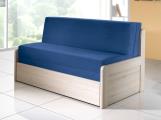 Rozkládací postel pro každodenní spaní Quattro. Varianta čel N-N. Rozkládací postel z lamina, velký výběr barevných odstínů. Kvalitní zpracování, česká výroba.