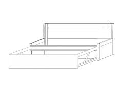 Rozkládací postel Duo N-N, lamino