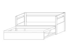 Rozkládací postel Duo V-V, lamino