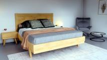 TENERIFE postel, noční stolek 1zásuvkový – masivní malajský dub.