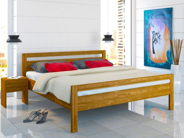 TEREZA postel, noční stolek 1zásuvkový – masivní sukatá borovice.